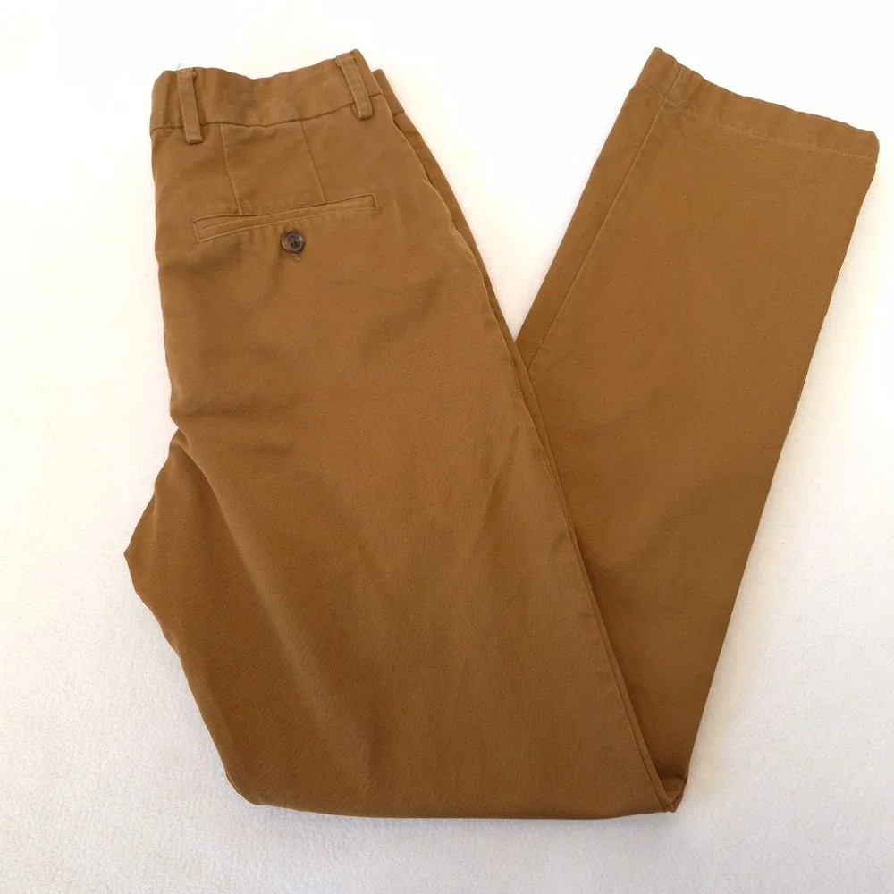 Spier & Mackay Chinos Brown 30 Slim Fit Cotton Twill Preppy Business Casual Work